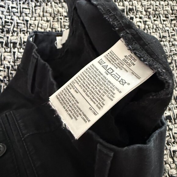 GAP Khaki Flat Front Straight Leg Skinny Stretch Chino Black Khaki Pants Size 28 - Picture 9 of 13